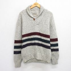 90s 長袖セーター ショールカラー グレー M | 古着