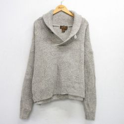 エディーバウアー 90s ショールカラーセーター グレー XL | 古着