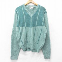 【50%OFF】ロンドンフォグ 90s 長袖セーター グリーン M | 古着