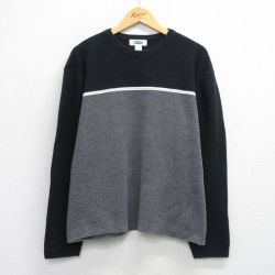 XL★古着 オールドネイビー OLD NAVY 長袖 セーター メンズ 00年代 00s クルーネック グレー 霜降り他 25oct10 中古 ニット トップス