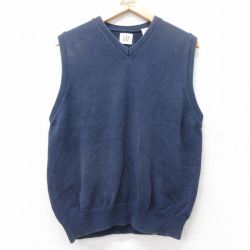 ギャップ 00s ニットベスト ネイビー L | 古着