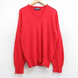 【50%OFF】ピューリタン 80s 長袖セーター 無地 レッド M | 古着