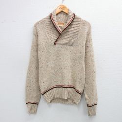ジャンセン 70s 長袖セーター ショールカラー カーキ S | 古着