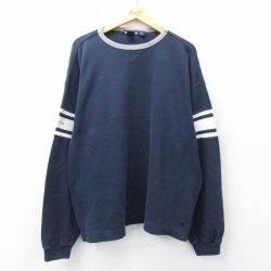 XL★古着 ノーティカ 長袖 ブランド セーター メンズ 90年代 90s 大きいサイズ コットン クルーネック 濃紺他 25nov11