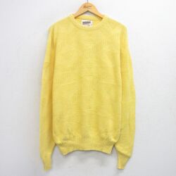ピューリタン 90s 長袖セーター 総柄 イエロー L | 古着