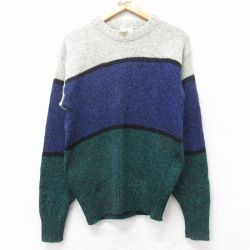 S★古着 セントジョンズベイ 長袖 セーター メンズ 90年代 90s ウール クルーネック USA製 グレー 霜降り他【spe】 25nov29