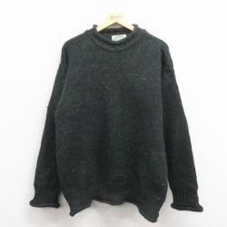 エルエルビーン 90s ウールセーター モックネック グリーン L | 古着
