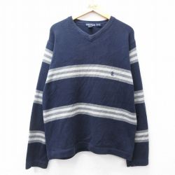 ノーティカ 90s セーター ワンポイント ネイビー XL | 古着