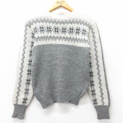 【50%OFF】70s 長袖セーター グレー XS | 古着