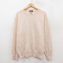 XL★古着 パタゴニア patagonia 長袖 セーター メンズ メリノウール クルーネック ベージュ 25dec16