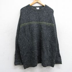 XL★古着 コロンビア 長袖 セーター メンズ 00年代 00s クルーネック 黒他 25dec26