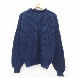 エルエルビーン 90s ロールネックセーター ネイビー L | 古着