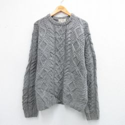ジェイクルー 00s 長袖セーター 手編み グレー XL | 古着