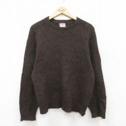 XL★古着 マックレガー 長袖 ビンテージ セーター メンズ 60年代 60s シェットランドウール モヘア クルーネック USA製 濃茶【spe】 26jan29