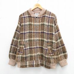 L★古着 長袖 ウール ジャケット メンズ 90年代 90s アイルランド製 茶他 チェック【spe】26feb03