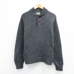 【20%OFF】エルエルビーン 00s 長袖セーター ヘンリーネック グレー S | 古着