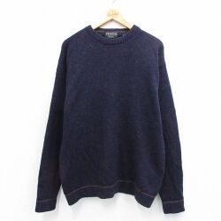 00s 長袖セーター ヒジ当て ネイビー L | 古着