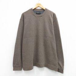 XL★古着 エディーバウアー 長袖 セーター メンズ 00年代 00s コットン クルーネック 茶 26mar04