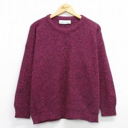 【20%OFF】90s 長袖セーター バーガンディ XL | 古着