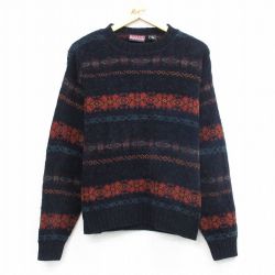 ジャンセン 長袖セーター フェアアイル ネイビー M | 古着