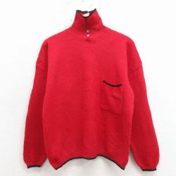 M★古着 ギャップ GAP 長袖 セーター メンズ 90年代 90s タートルネック ハイネック 赤 26apr11