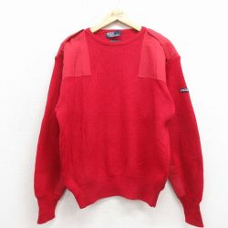 ラルフローレン 90s 長袖セーター ヒジ当て レッド XL | 古着