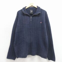 ラルフローレン ハーフジップセーター ワンポイントロゴ ネイビー XL | 古着