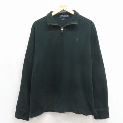 ラルフローレン 長袖セーター ワンポイントロゴ グリーン XL | 古着