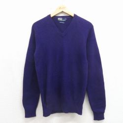 ラルフローレン 90s 長袖セーター パープル S | 古着