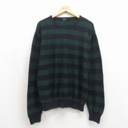 ラルフローレン 長袖セーター ボーダー グリーン XL | 古着