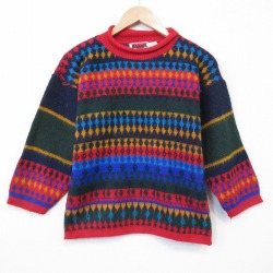【20%OFF】80s 長袖セーター レッド S | 古着