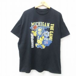【50%OFF】ミシガンウルヴァリンズ 半袖Tシャツ フットボール ブラック XL | 古着