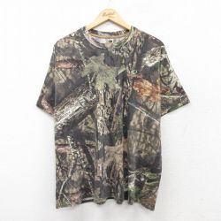 モッシーオーク 半袖Tシャツ 迷彩 ブラウン XL | 古着