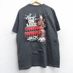 XL★古着 半袖 Tシャツ メンズ ダックダイナスティ サイロバートソン クルーネック 濃グレー 霜降り 25aug30 中古