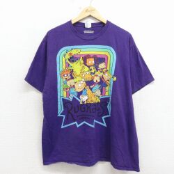 【20%OFF】90s 半袖Tシャツ ニコロデオン パープル XL | 古着
