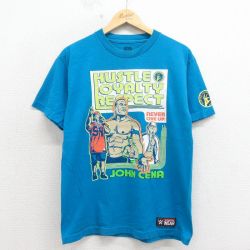 半袖Tシャツ ワールドプロレスリング ブルー M | 古着