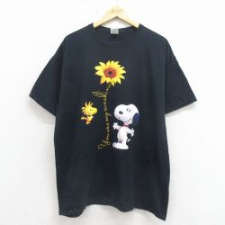 フルーツオブザルーム 半袖Tシャツ スヌーピー ブラック XL | 古着