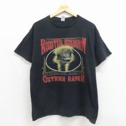 半袖Tシャツ ダチョウ ブラック メンズL相当 | 古着