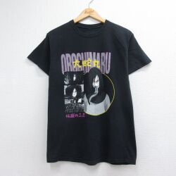 M★古着 半袖 Tシャツ メンズ アニメ ナルト疾風伝 大蛇丸 コットン クルーネック ブラック 26jun25