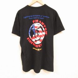 XL★古着 半袖 Tシャツ メンズ ファントム 大きいサイズ クルーネック 黒 ブラック 24feb16 中古