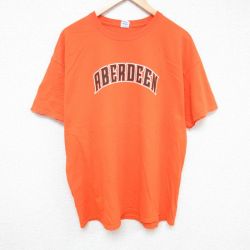 XL★古着 半袖 Tシャツ メンズ アバディーンアイアンバーズ ディランバンディ 15 コットン クルーネック オレンジ 24mar09 中古