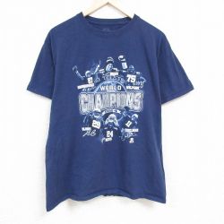 XL★古着 半袖 Tシャツ メンズ NFL ニューイングランドペイトリオッツ トムレディ コットン クルーネック 紺 ネイビー アメフト スーパーボウル 24mar30 中古