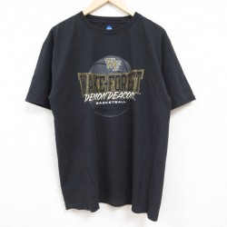 半袖Tシャツ WAKE FOREST ブラック XL | 古着