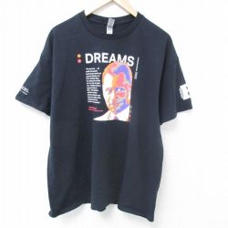 ポールロブスン 半袖Tシャツ DREAMS ブラック XL | 古着