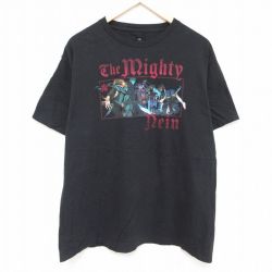 【50%OFF】XL★古着 リップルジャンクション 半袖 Tシャツ メンズ クリティカルロール コットン クルーネック 黒 ブラック 24jun07 中古