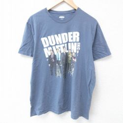 【50%OFF】XL★古着 オールドネイビー OLD NAVY 半袖 Tシャツ メンズ ドラマ ザオフィス コットン クルーネック グレー 24jun19 中古