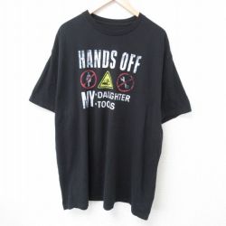 HANDS OFF 半袖Tシャツ ブラック XL | 古着