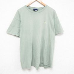 XL★古着 MVスポーツ 半袖 Tシャツ メンズ 大きいサイズ コットン クルーネック 薄緑 グリーン 24jul05 中古