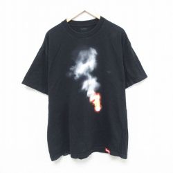 XL★古着 半袖 Tシャツ メンズ クッキーズ クルーネック 黒 ブラック 25may21 中古