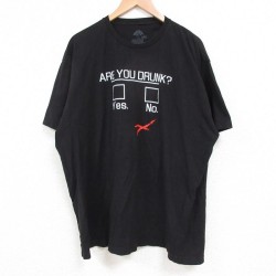 半袖Tシャツ ARE YOU DRUNK ブラック XL | 古着
